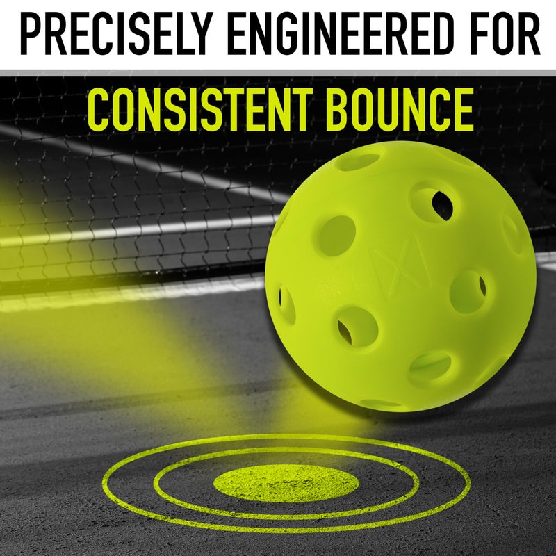 Franklin Sports X-26 Pickleballs - Indoor - 3 Pack - USAPA Approved - Optic - Image 3